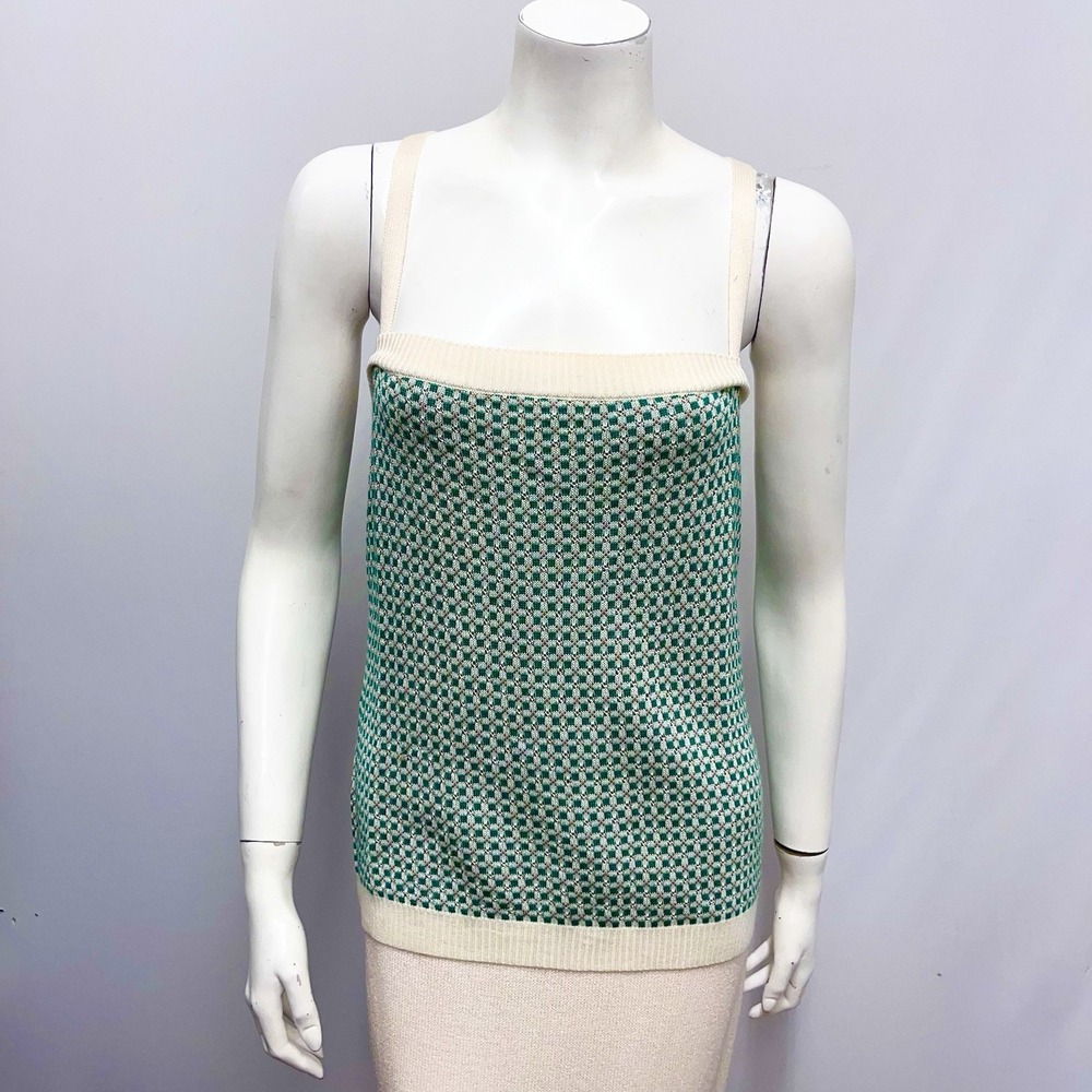 Luca Luca Silk & Cashmere Cardigan &‎ Top Set Green Khaki Beige Taupe L XL - Picture 6 of 9